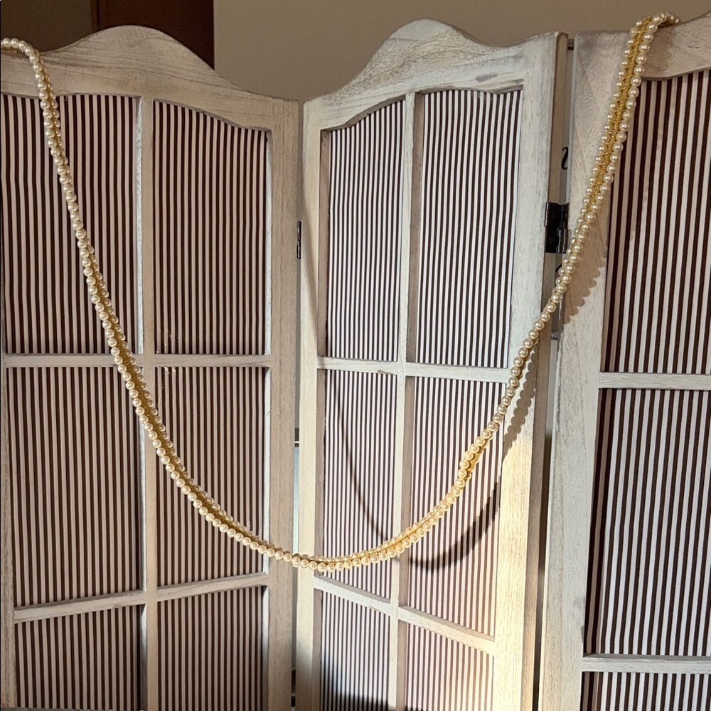 Pearl Garland wired vintage luxury banded gold cord tassels - rare find.